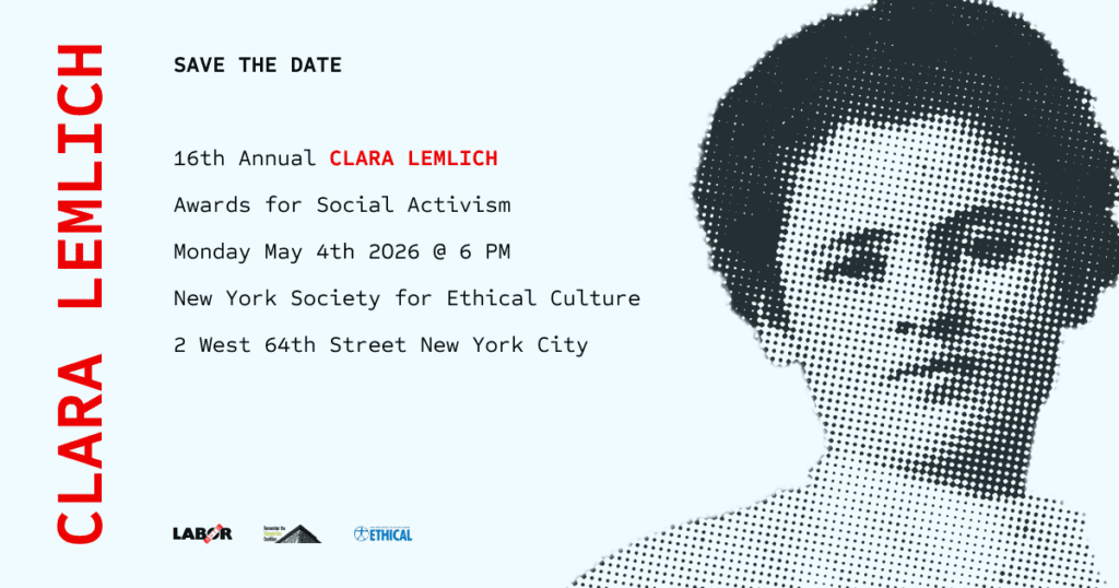 The Sixteenth Annual Clara Lemlich Social Activist Awards